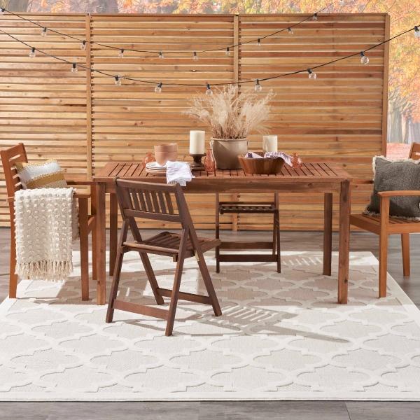 Nourison Nourison Easy Care NES01 Ivory/White Rug