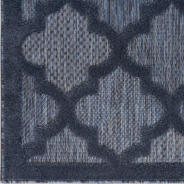 nourison Nourison Easy Care NES01 Navy Blue Rug