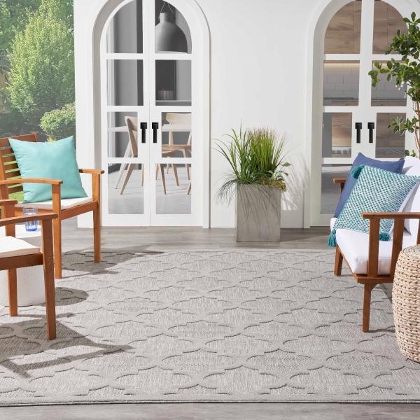 Nourison Nourison Easy Care NES01 Silver Grey Rug