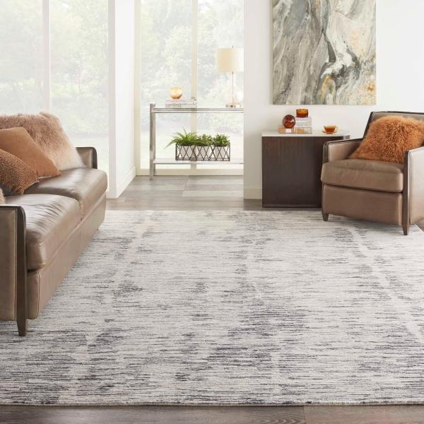 Nourison OCEAN OCP03 CREAM/CHARCOAL AREA RUG