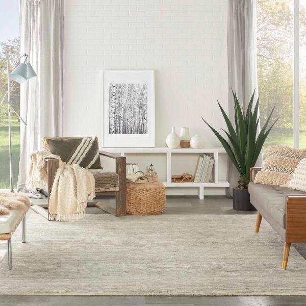 nourison OCEAN OCS01 MIST AREA RUG