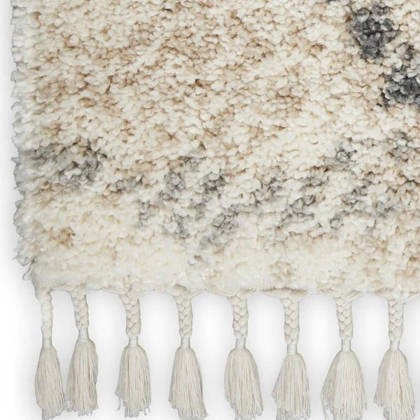 nourison OSLO SHAG OSL01 IVORY/GREY AREA RUG