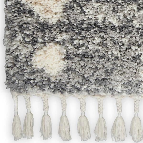 nourison OSLO SHAG OSL02 GREY/IVORY AREA RUG