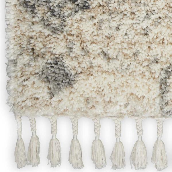 nourison OSLO SHAG OSL02 IVORY/GREY AREA RUG