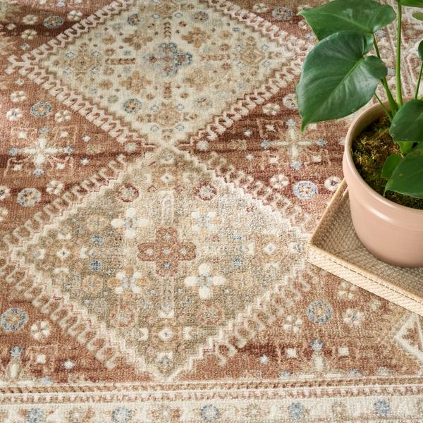 Nourison Pardis Rust Indoor Only Persian Rug PRD04