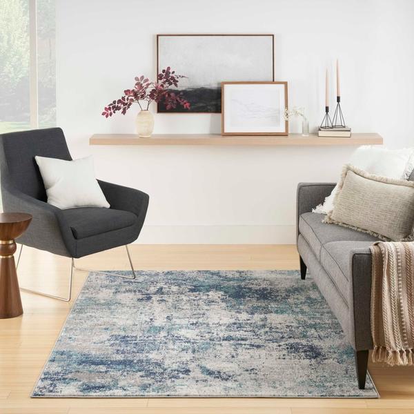 nourison Passion Abstract Blue Rug PSN36 Home