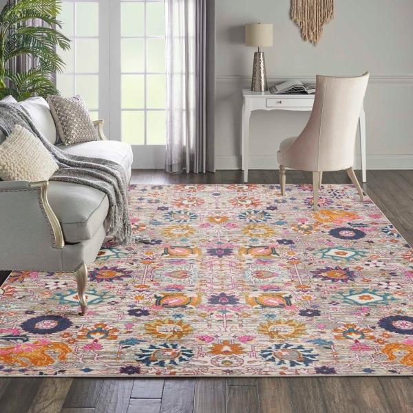 Nourison PASSION PSN01 SILVER AREA RUG
