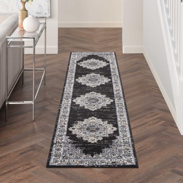 Nourison Passion PSN03 Black Ivory Rug