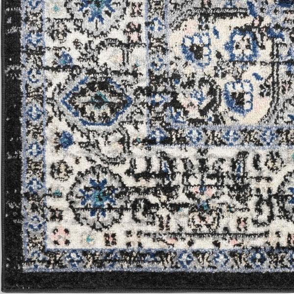 nourison Passion PSN03 Black Ivory Rug