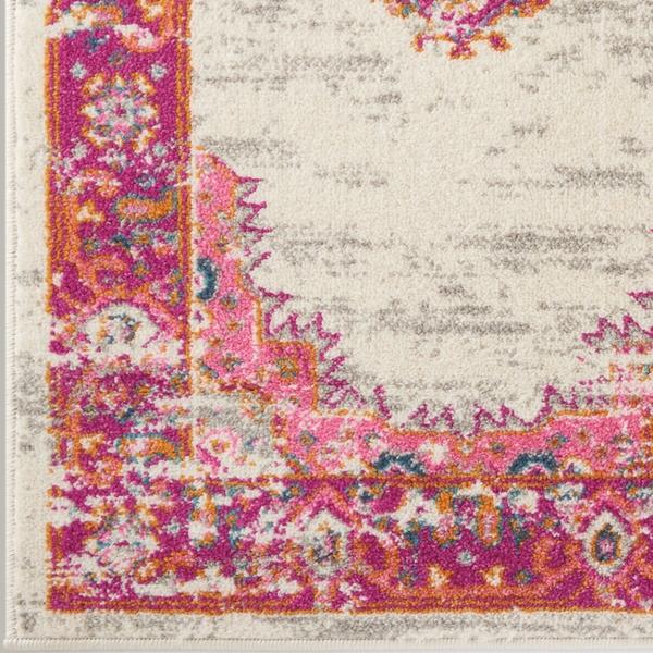 nourison PASSION PSN03 IVORY/FUCHSIA AREA RUG