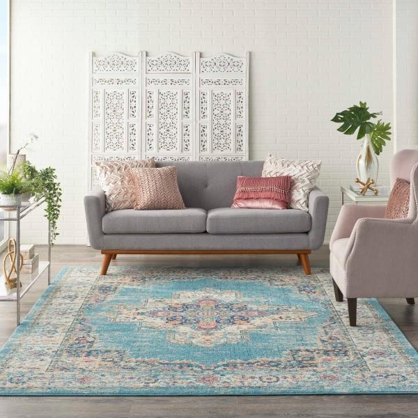 Nourison PASSION PSN03 LIGHT BLUE AREA RUG