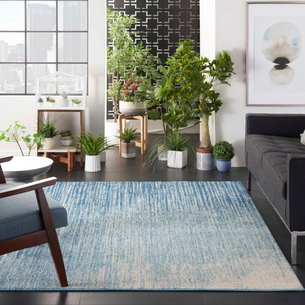 Nourison PASSION PSN09 NAVY/LIGHT BLUE AREA RUG