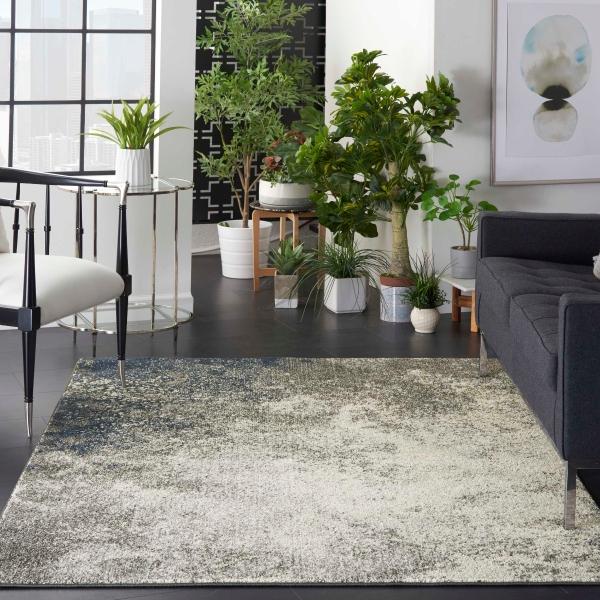 Nourison PASSION PSN10 CHARCOAL/IVORY AREA RUG