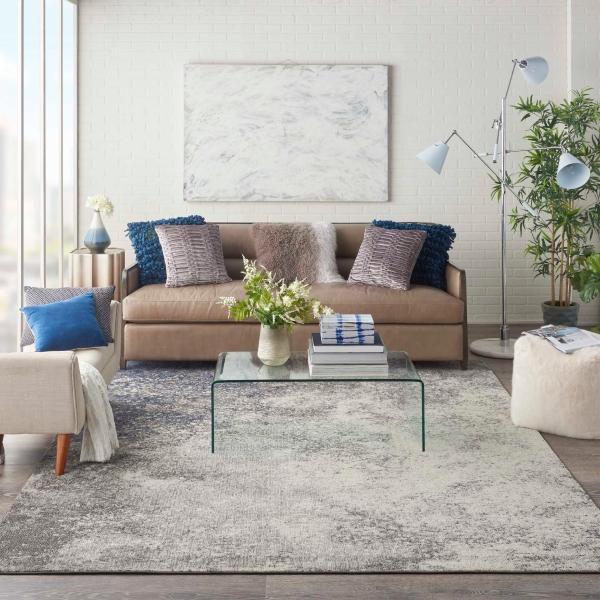 Nourison PASSION PSN10 CHARCOAL/IVORY AREA RUG