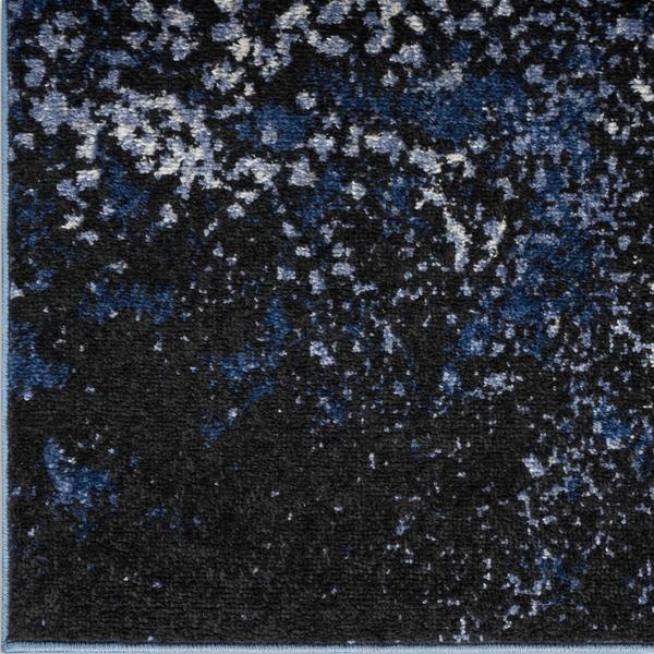 nourison Passion PSN10 Light Blue Black Rug