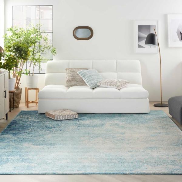 Nourison PASSION PSN10 NAVY/LIGHT BLUE AREA RUG