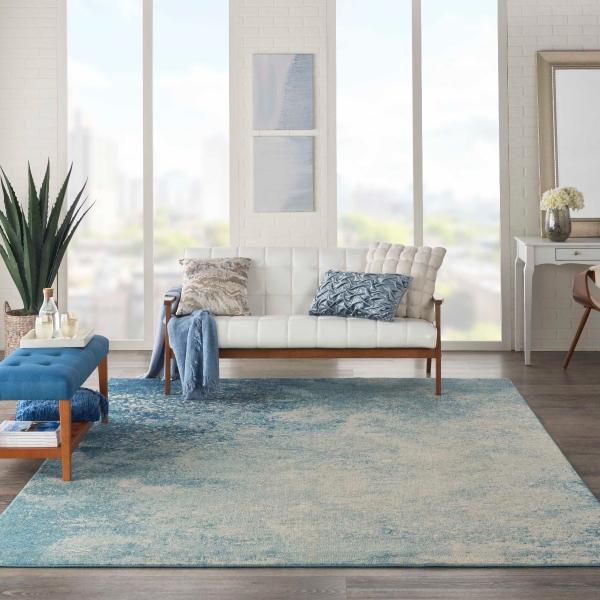 Nourison PASSION PSN10 NAVY/LIGHT BLUE AREA RUG