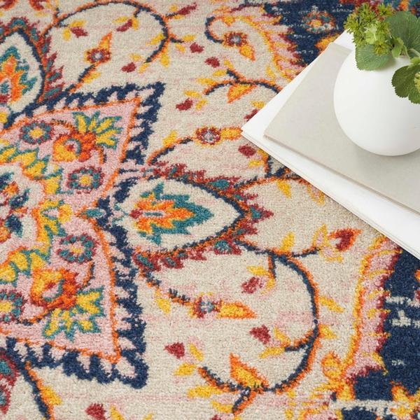 Nourison Passion PSN22 Navy Multicolor Rug