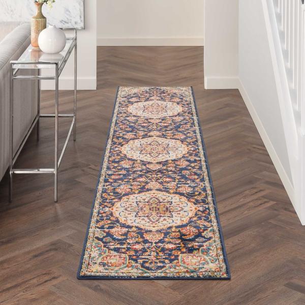 Nourison Passion PSN22 Navy Multicolor Rug