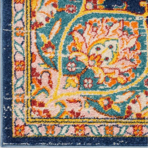 nourison Passion PSN22 Navy Multicolor Rug