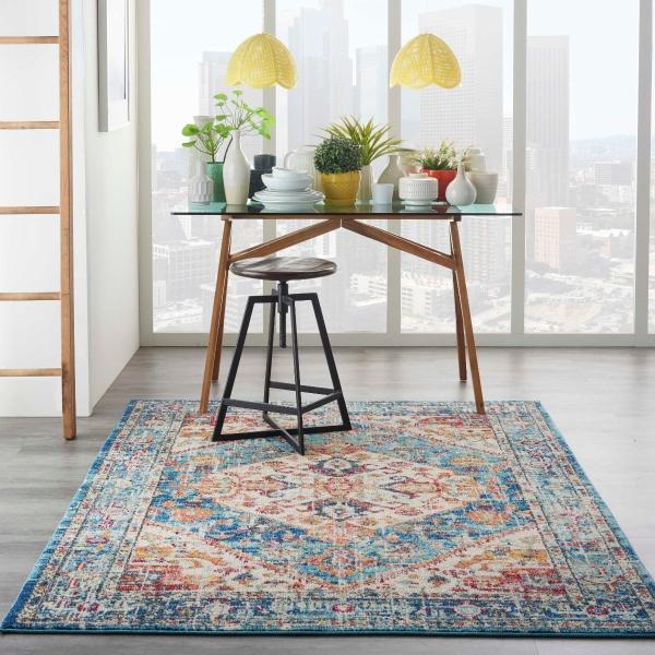 Nourison PASSION PSN23 IVORY/LIGHT BLUE AREA RUG