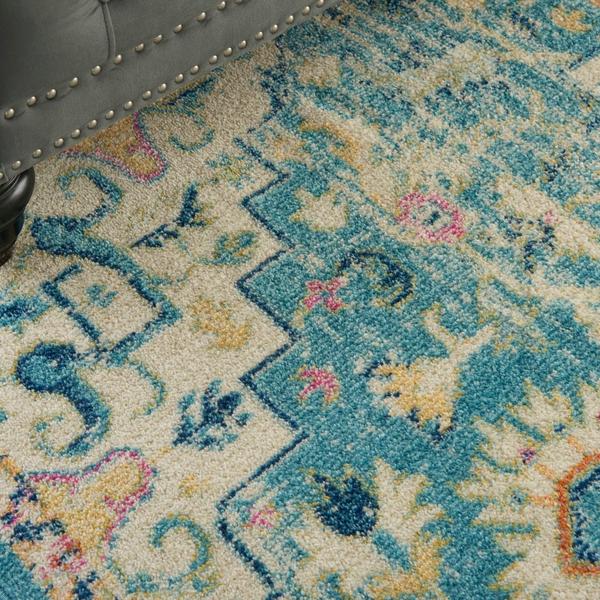Nourison PASSION PSN25 IVORY/LIGHT BLUE AREA RUG