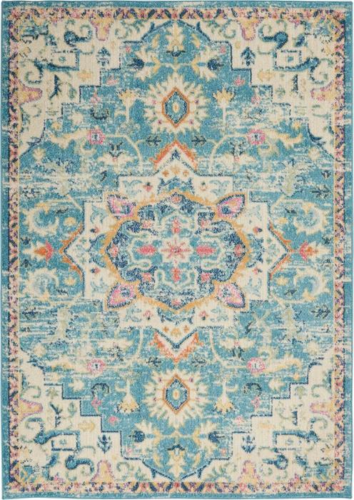 Nourison PASSION PSN25 IVORY/LIGHT BLUE AREA RUG