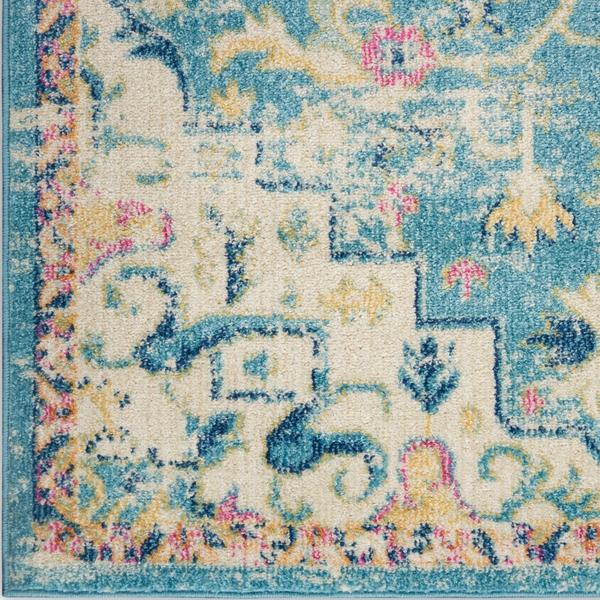 nourison PASSION PSN25 IVORY/LIGHT BLUE AREA RUG