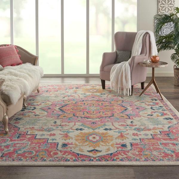Nourison PASSION PSN25 IVORY/PINK AREA RUG