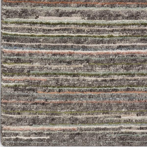 nourison PLATEAU PAE01 GREY/GREEN AREA RUG