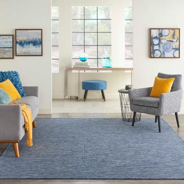 Nourison Positano Navy Blue Outdoor Rug POS01 Home