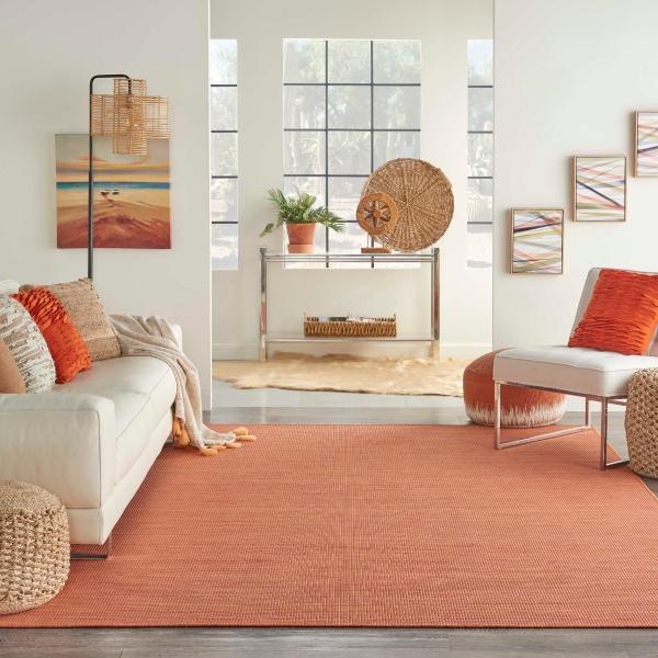 Nourison Positano Orange Outdoor Rug POS01 Home