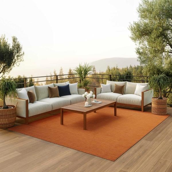 nourison Positano Orange Outdoor Rug POS01 Home
