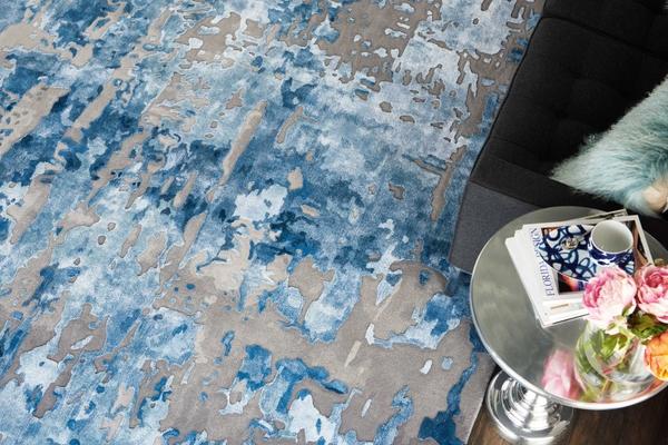 Nourison PRISMATIC PRS10 BLUE/GREY AREA RUG