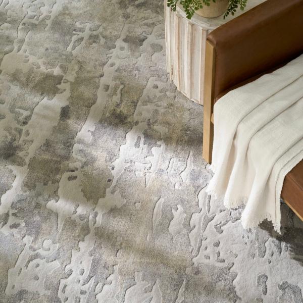 Nourison PRISMATIC PRS12 SILVER GREY AREA RUG