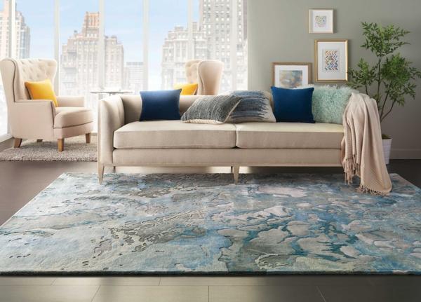 nourison PRISMATIC PRS14 GREY/SLATE AREA RUG