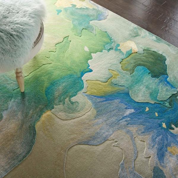 Nourison PRISMATIC PRS16 SEAFOAM AREA RUG