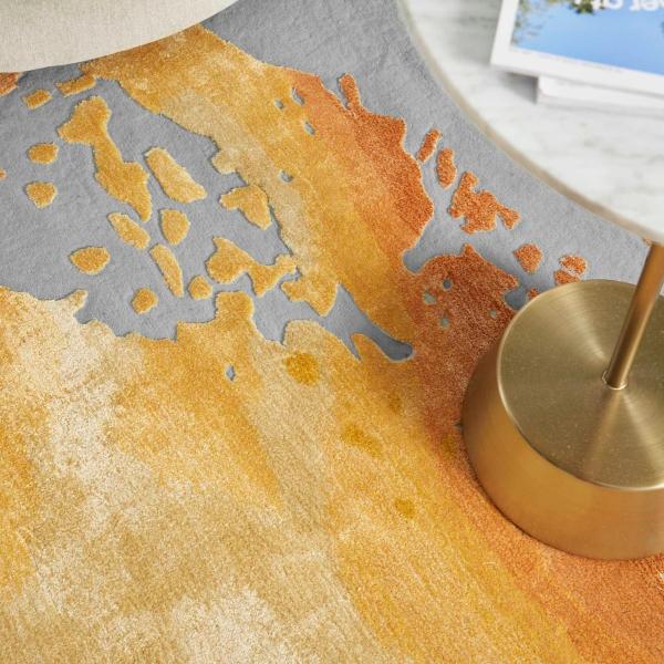 Nourison PRISMATIC PRS19 GREY/GOLD AREA RUG