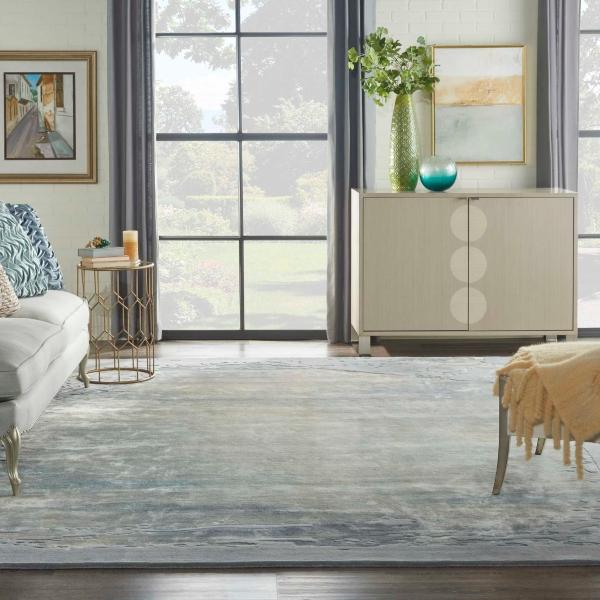 Nourison PRISMATIC PRS19 SEAFOAM/SILVER AREA RUG