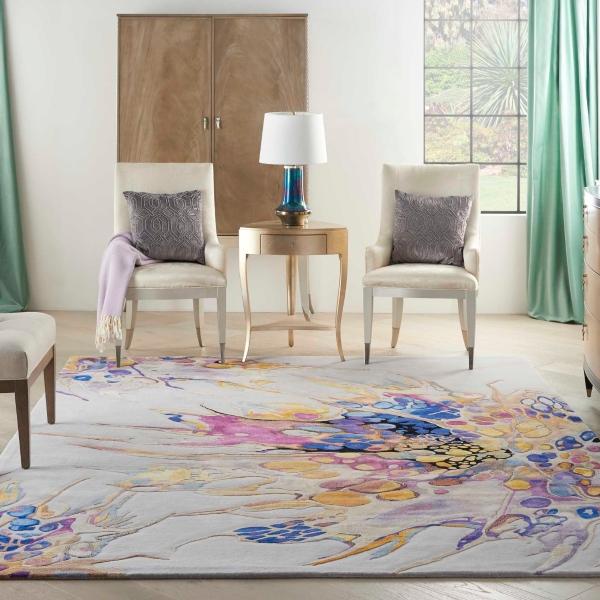 Nourison PRISMATIC PRS20 GREY LILAC MULTI AREA RUG