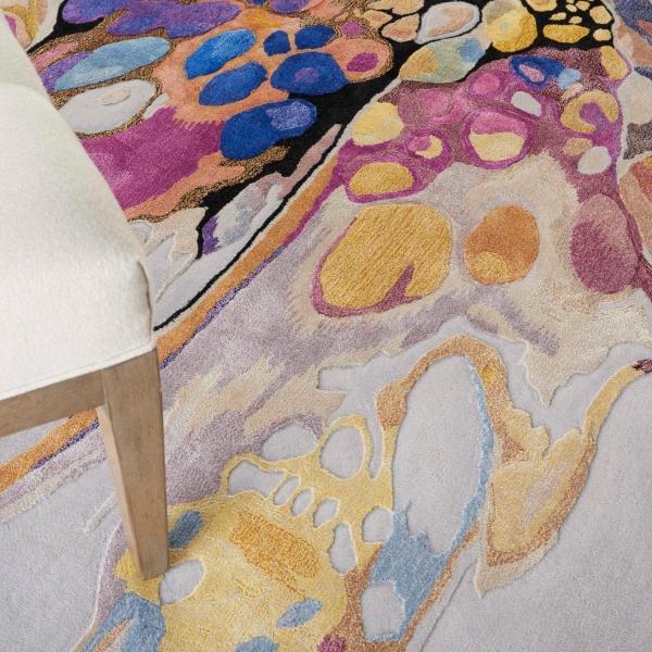 nourison PRISMATIC PRS20 GREY LILAC MULTI AREA RUG