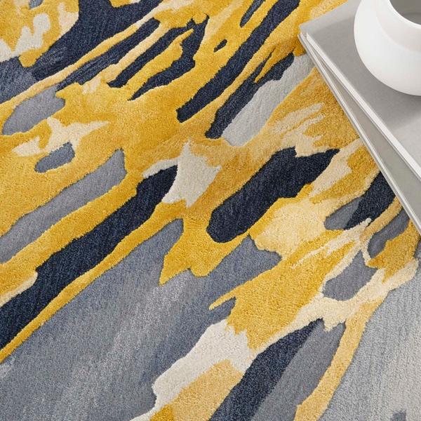 Nourison Prismatic PRS24 Grey/Gold Rug