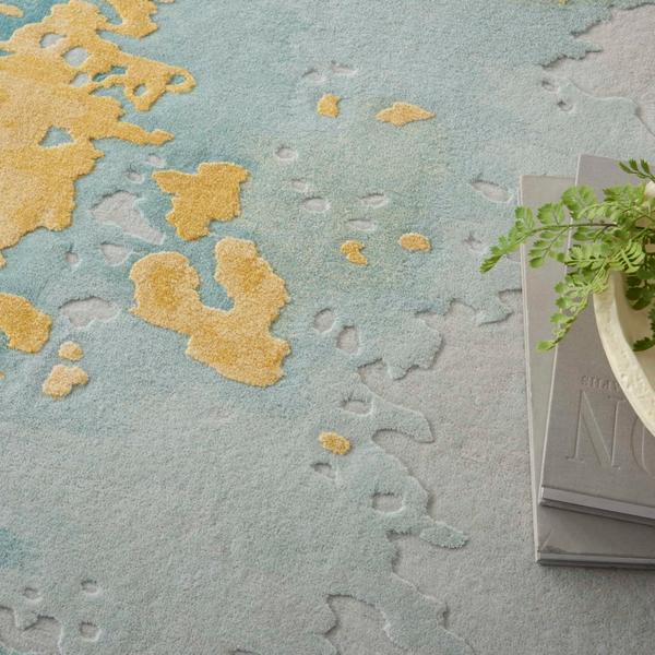 Nourison Prismatic PRS26 Seafoam Gold Rug