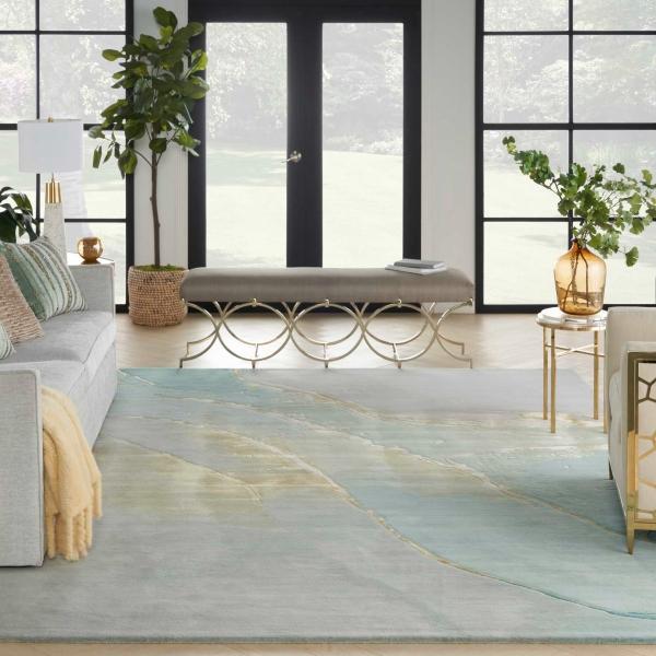 Nourison Prismatic PRS27 Grey/Seafoam Rug