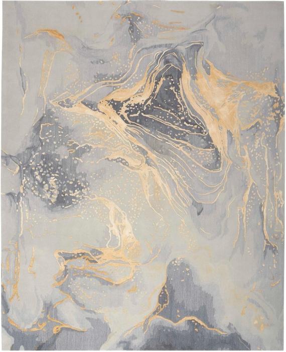 Nourison Prismatic PRS28 Grey/Gold Rug