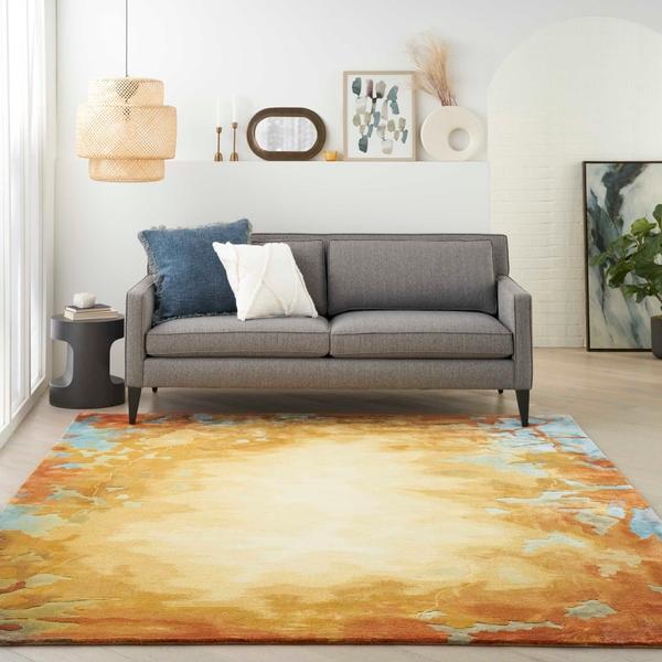 nourison Prismatic PRS29 Gold/Multicolor Rug