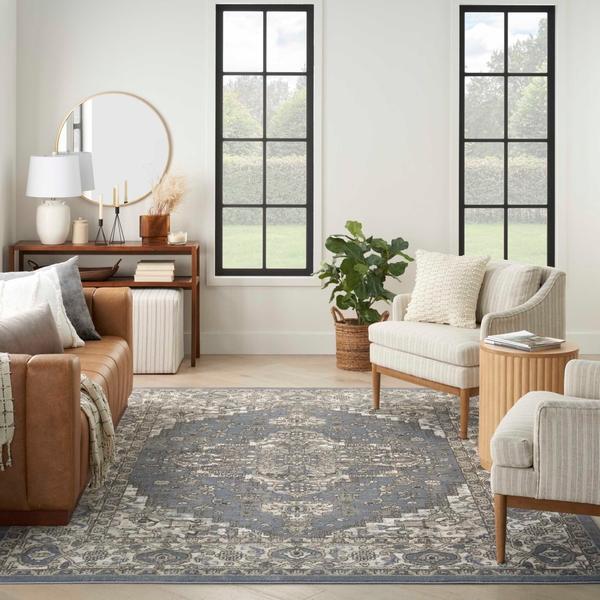 Nourison Quarry Blue Indoor Only Persian Rug QUA05