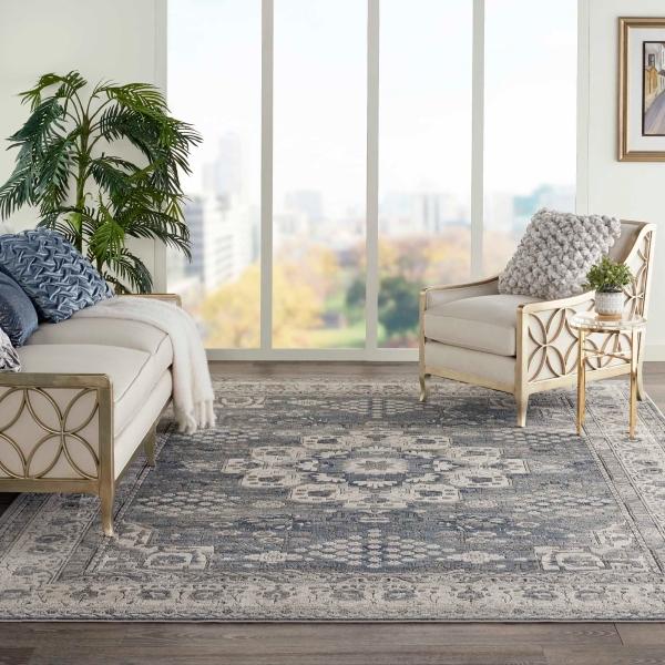 Nourison QUARRY QUA07 GREY/IVORY AREA RUG