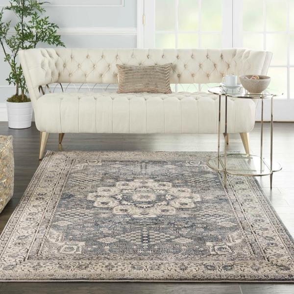 Nourison QUARRY QUA07 GREY/IVORY AREA RUG