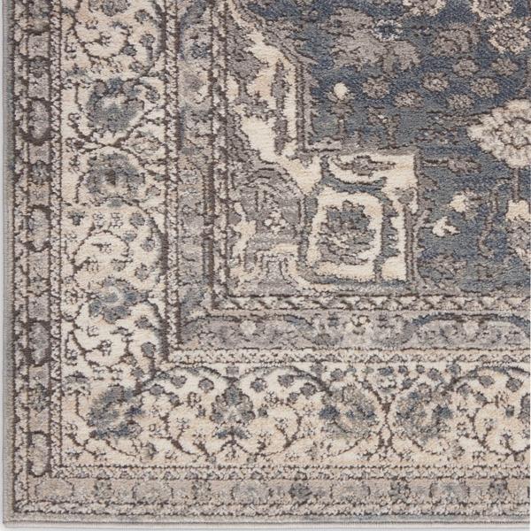 nourison QUARRY QUA07 GREY/IVORY AREA RUG